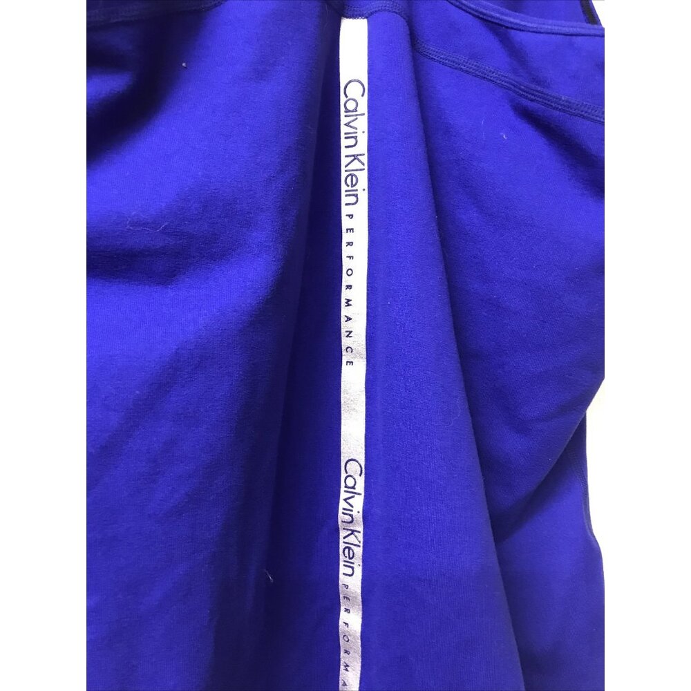 Calvin Klein Performance Quick Dry Active Bra Tank Top RacerBack Blue Large - Picture 4 of 4